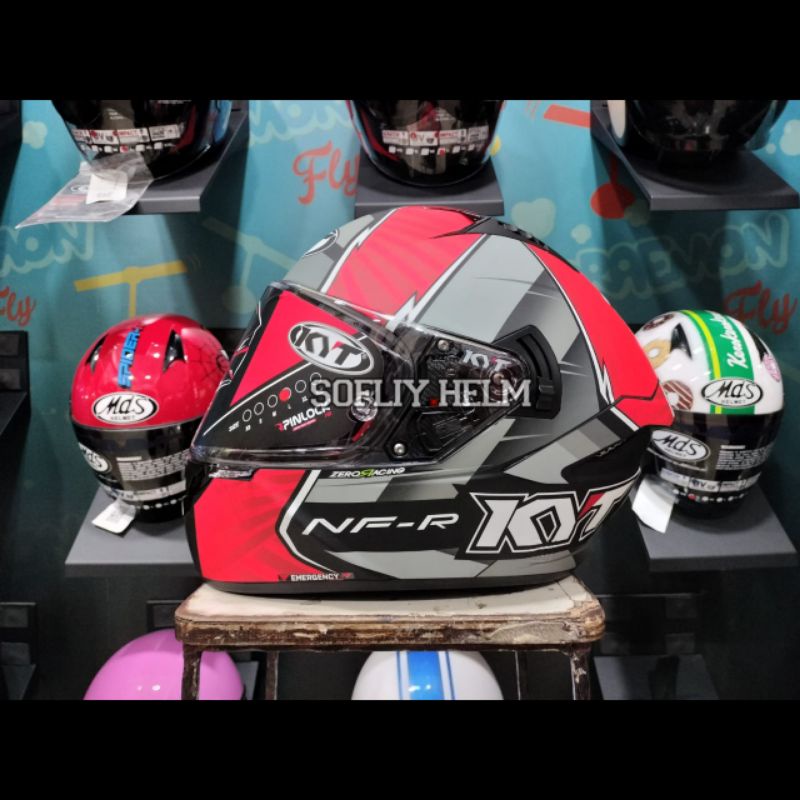 HELM KYT NFR XAVI FORES MATT BLACK RED