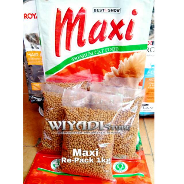 Makanan Kucing Maxi [Re-Pack 1kg]