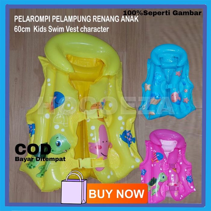 ROMPI PELAMPUNG RENANG ANAK MODIS PORTABLE KARAKTER SIZE XL 60CM KIDS CHARACTER SWIMMING VEST VA368