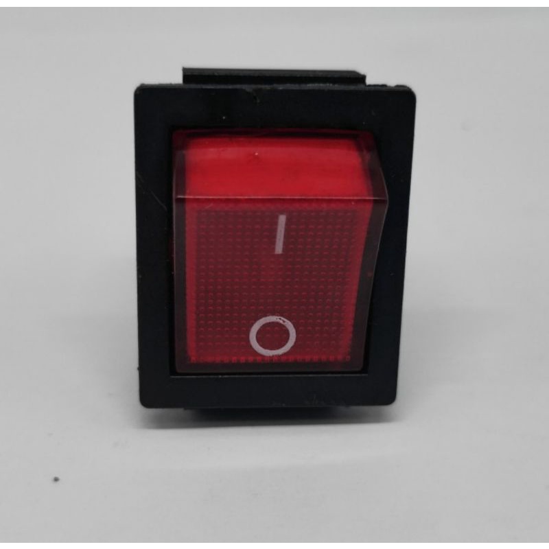 saklar/ switch on off besar 4 pin merah lampu