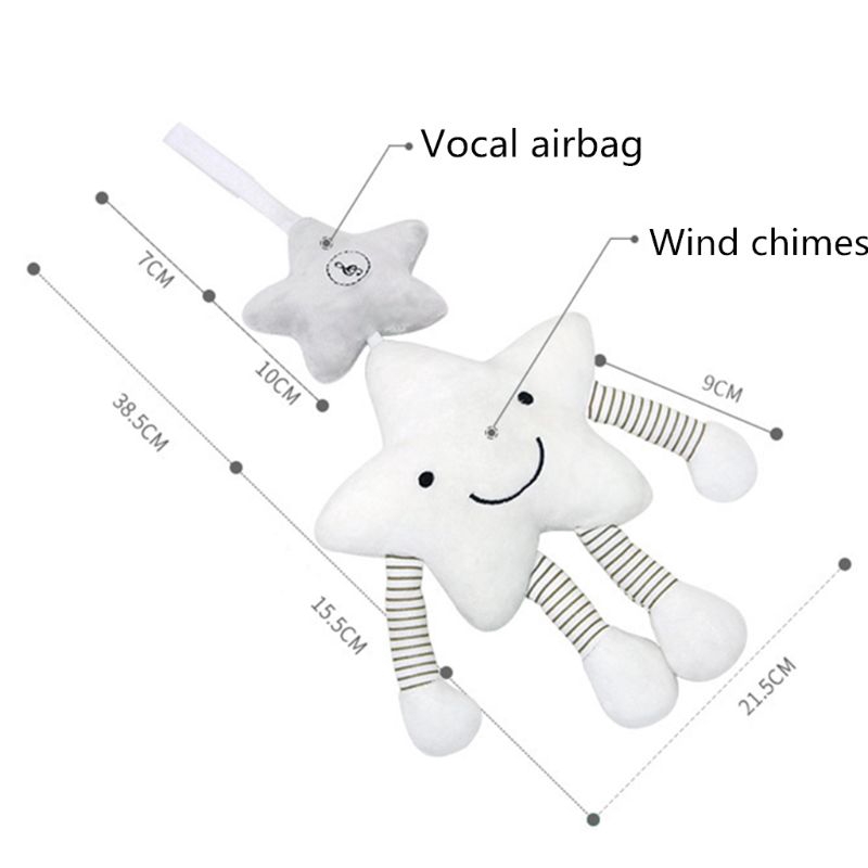 Mary☆ Music Star Crib Hanging New Baby Toys For Stroller Infant Rattles Educational Plush Toys