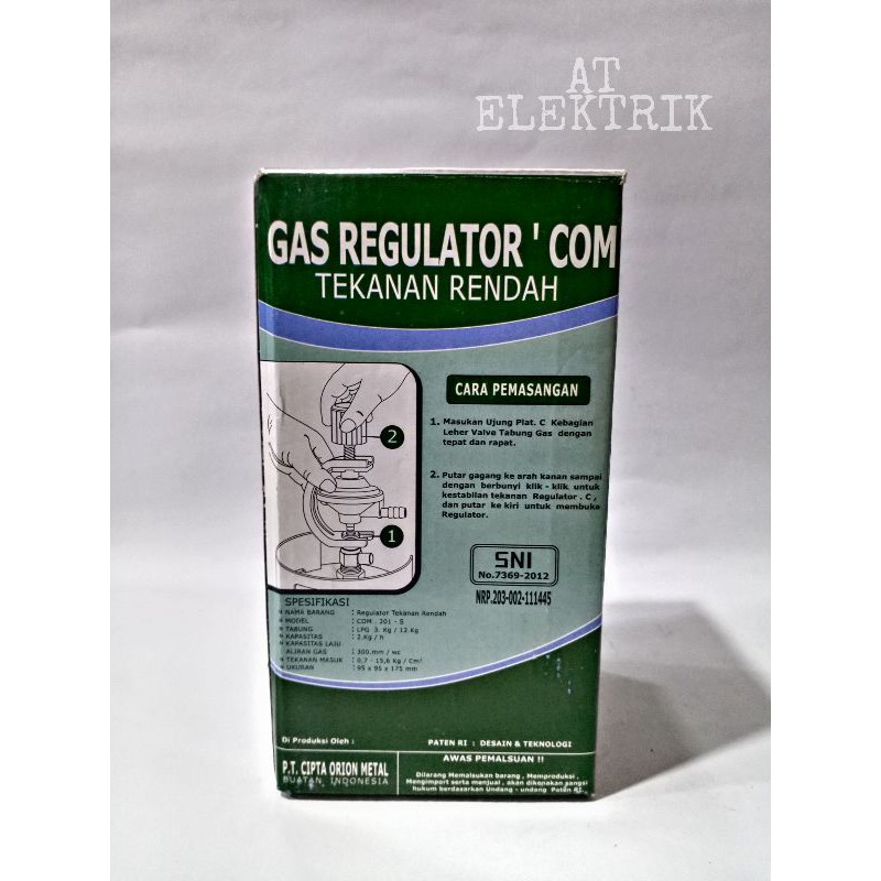 Regulator Tekanan Rendah DESTEC Non Meter ( Com.201 S ) / COM U 12 RM