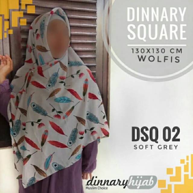 SEGIEMPAT MOTIF 130 x 130  ||  DINNARY HIJAB