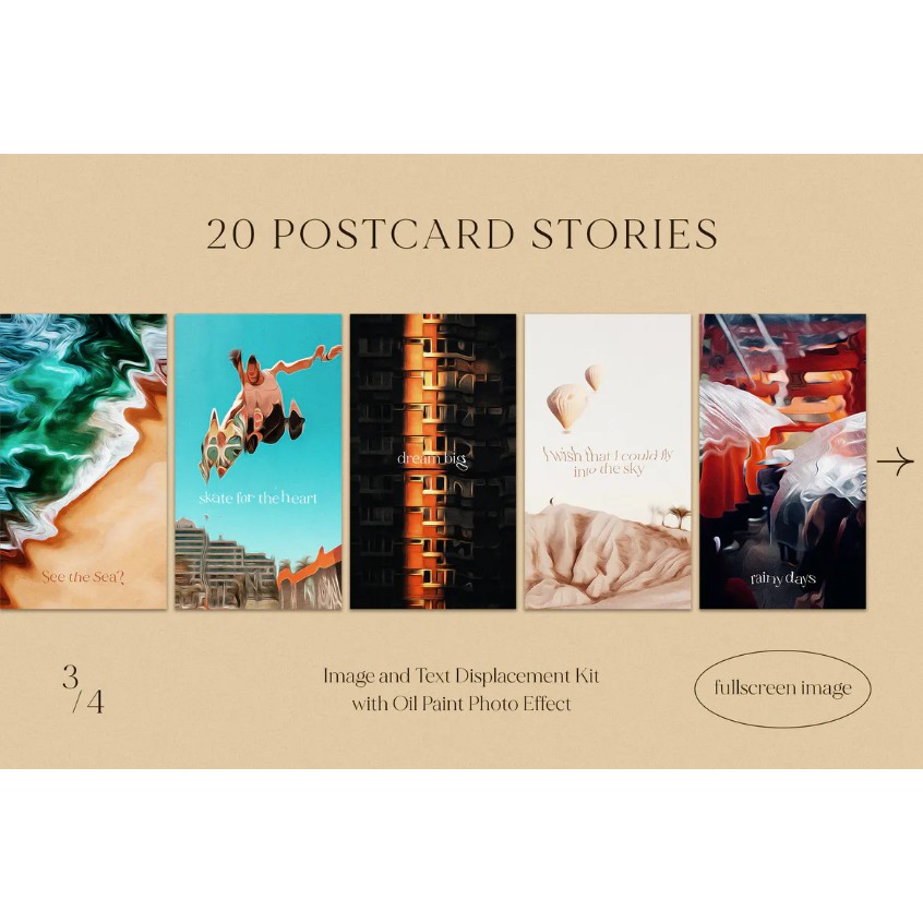 20 Postcard Instagram Stories with Oil Paint Effects- Creative Marketid-2