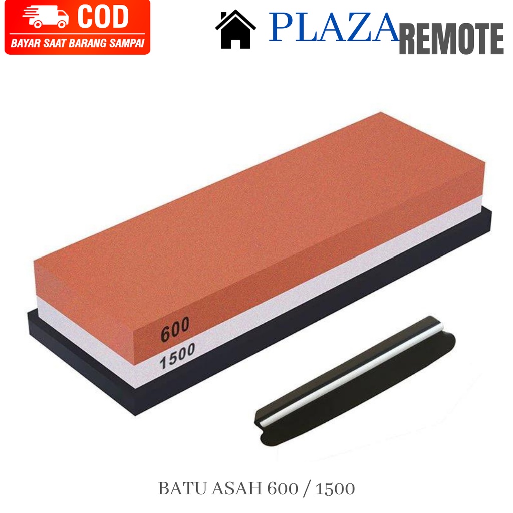 BATU ASAH PISAU GOLOK GUNTING 2IN1 2 DUAL GRIT 7 INCH 600 # 1500 # PISAU GOLOK GUNTING