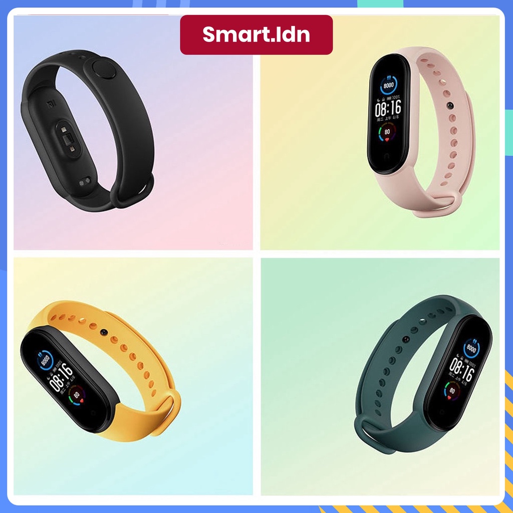 Tali Strap Jam Tangan Pintar Xiaomi Mi Band 5 6 3 4 5 6 Colorful Silicone Strap