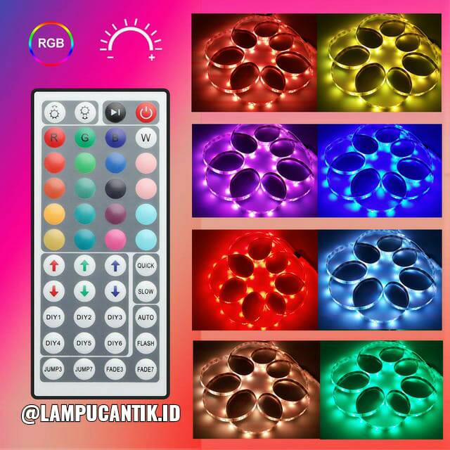 DIY STRIP LED RGB WATERPROOF 5050 LAMPU STRIP PAKET LENGKAP PRAKTIS DAN MUDAH