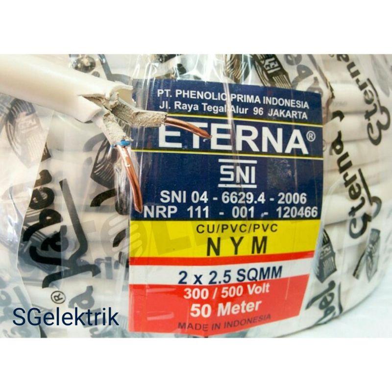 kabel listrik ETERNA NYM 2x1,5