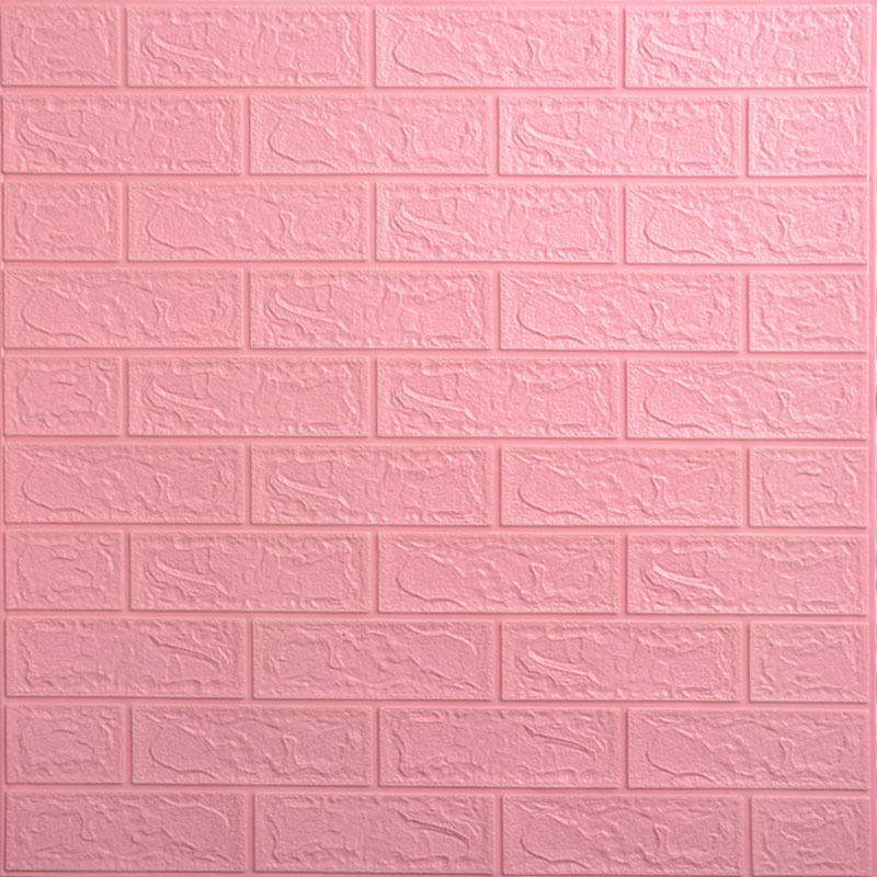 [COD] Wallpaper Dinding Stiker Wallfoam 3D Sticker Waterproof Dekorasi Kamar Rumah Murah-Soft Pink