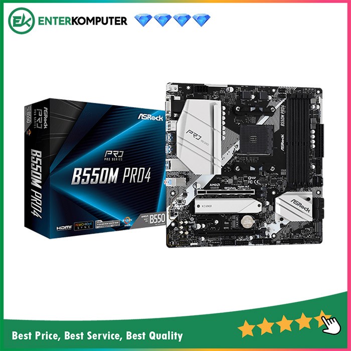 ASRock B550M Pro4 (AM4, AMD Promontory B550, DDR4, USB3.2, SATA3)