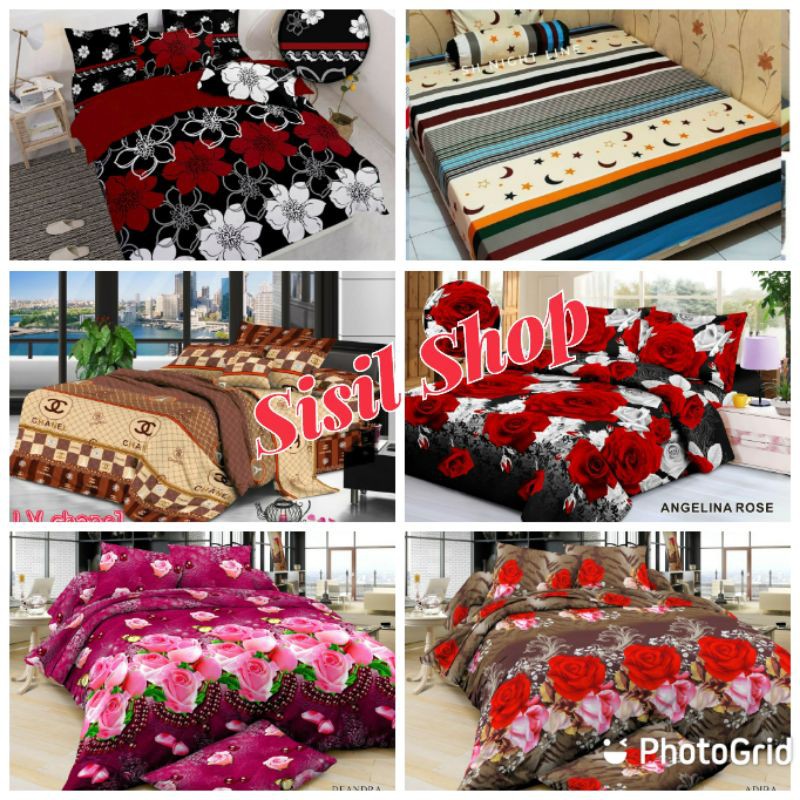 Sprei Motif Bunga Shaby Ukuran Kasur King No 1 180x200