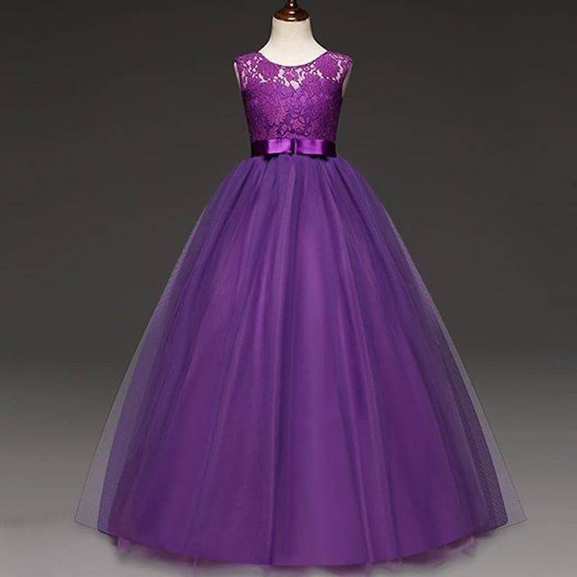 GA2660 EDITH DRESS PURPLE / GAUN PANJANG ANAK UNGU / DRESS PESTA ANAK ELEGAN / LONG DRESS MURAH