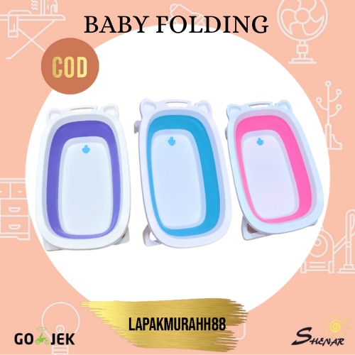 BAK MANDI BAYI LIPAT FOLDABLE BAHAN SILICON BATHTUB PORTABLE TEMPAT MANDI BAYI TERBARU