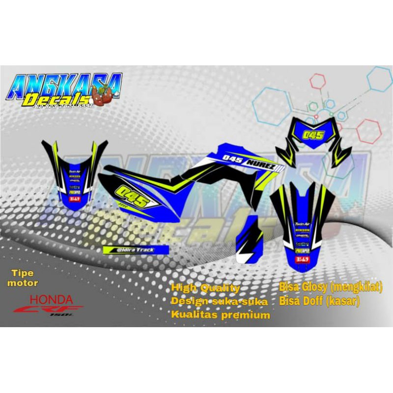 DECAL STIKER STICKER CRF 150/250 COSTUM