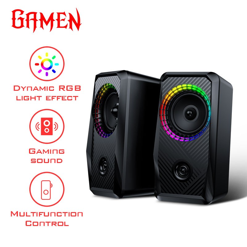 Speaker GAMEN GS5 Laptop/PC/Gaming Soundbar Super Bass Portable RGB