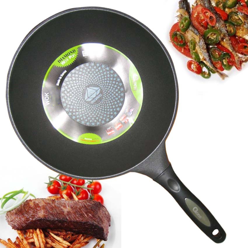 Oxone Panci Penggorengan Wajan Penggoreng Anti Lengket OX-28F Marble Coating Fry Pan 28cm