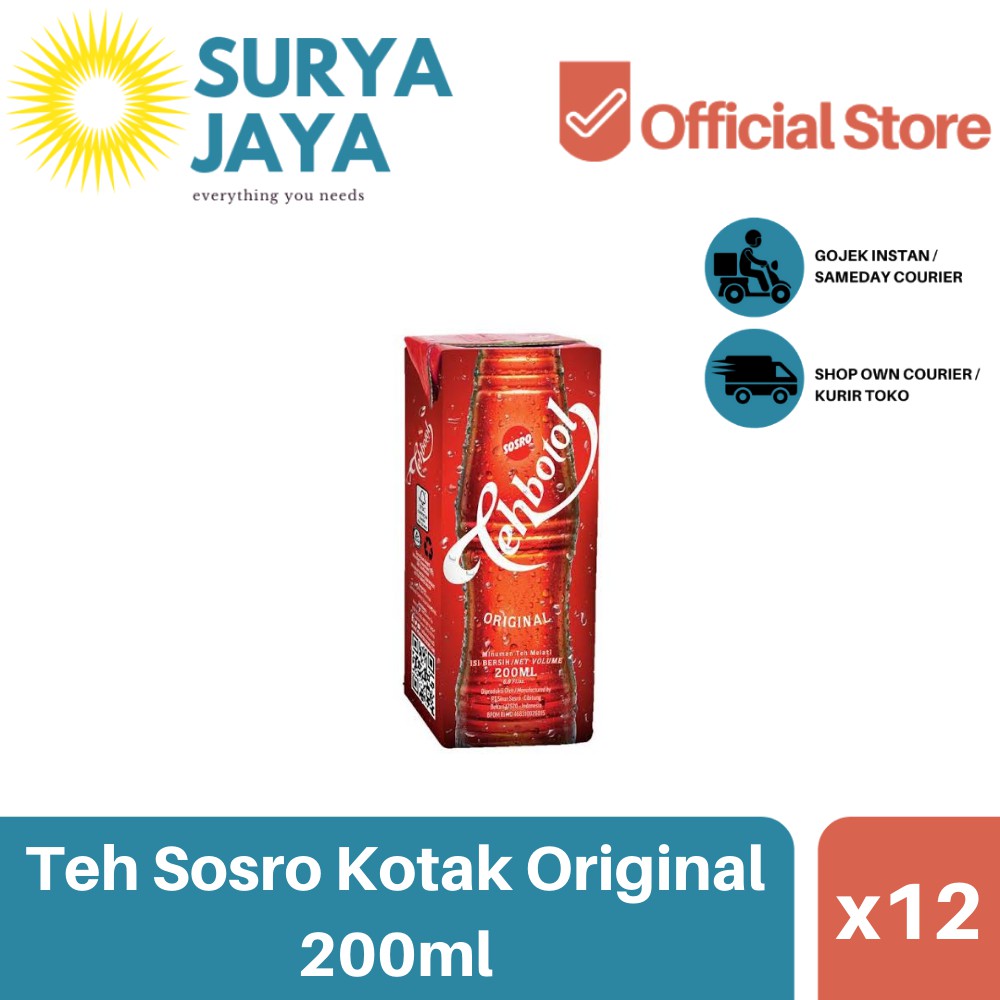 

Distributor Teh Botol Sosro 200ml (isi 12pcs) -Agen Teh Botol Sosro Kotak