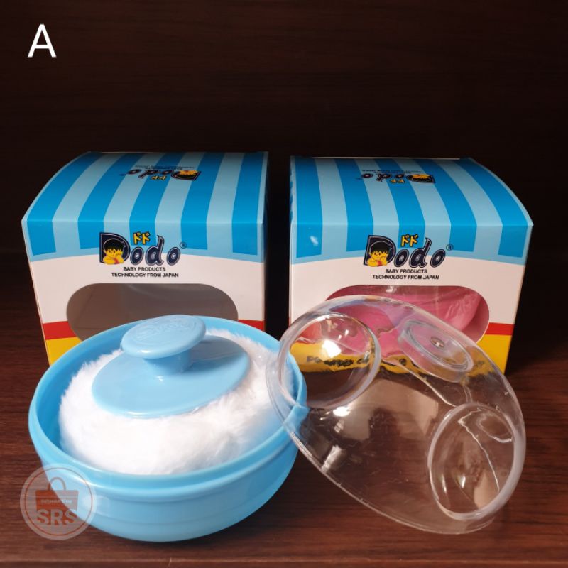 TEMPAT BEDAK BAYI SINGLE PLUS SPONS BEDAK SINGLE DODO | NINIO | BOY / GIRL - BABY POWDER CASE