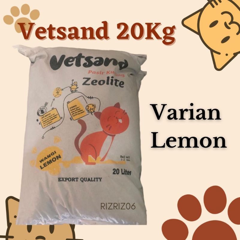 Pasir Kucing Gumpal Wangi 20KG Vetsand( GRATIS PLASTIK )