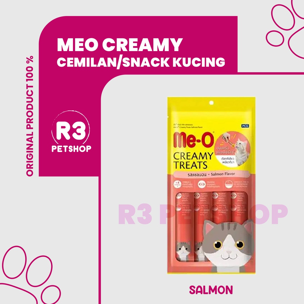 Makanan Snack Kucing MEO Creamy All Variant 60gr @1dus 12pcs