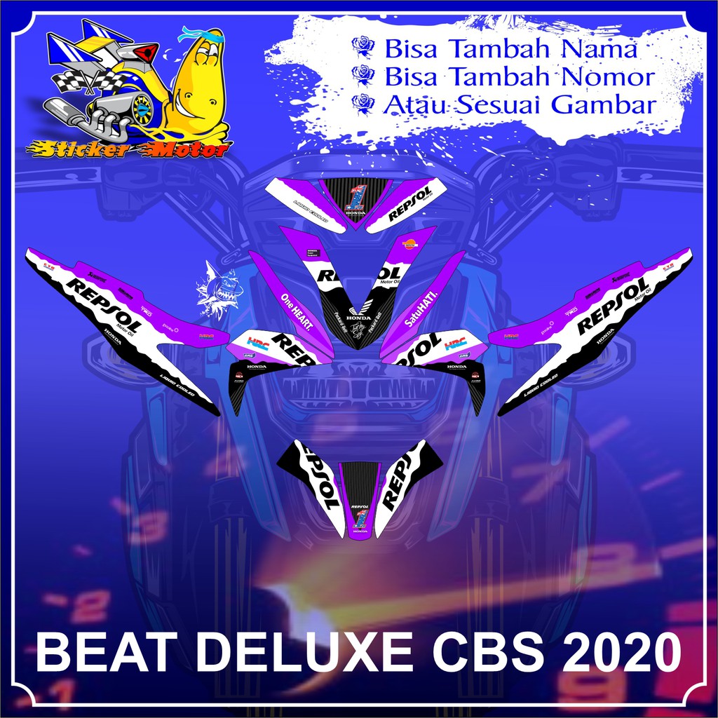 DECAL STICKER HONDA BEAT DELUXE CBS ISS REPSOL