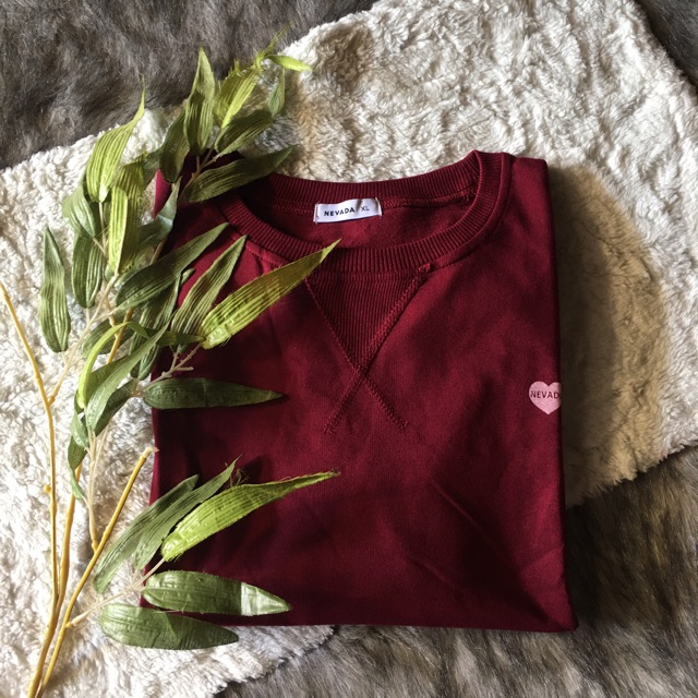 Sweater nevada // sweater maroon // sweater kekinian // nevada murah