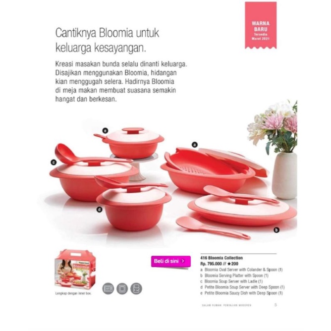 bloomia collection tupperware