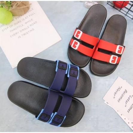 Slide Sandal Karet Pria Terbaru Gesper 2