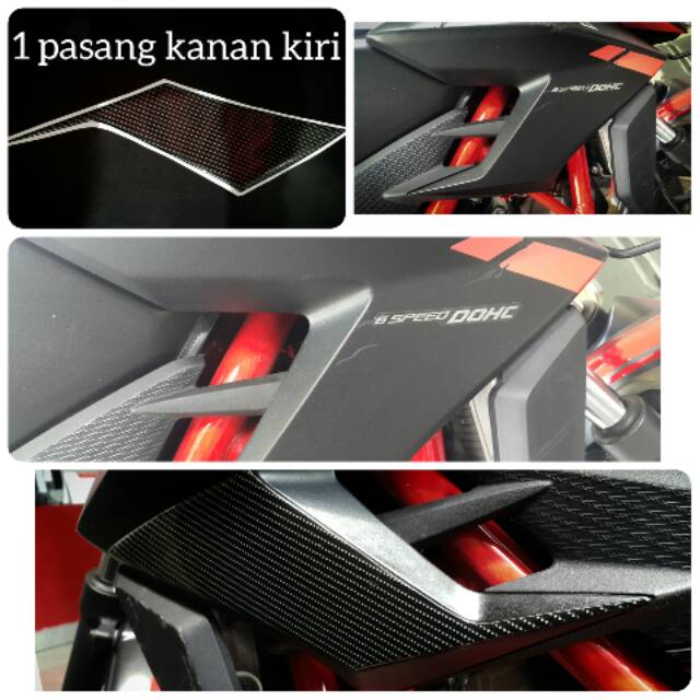 Sticker CB150R streetfire side fairing sepasang doming 3D