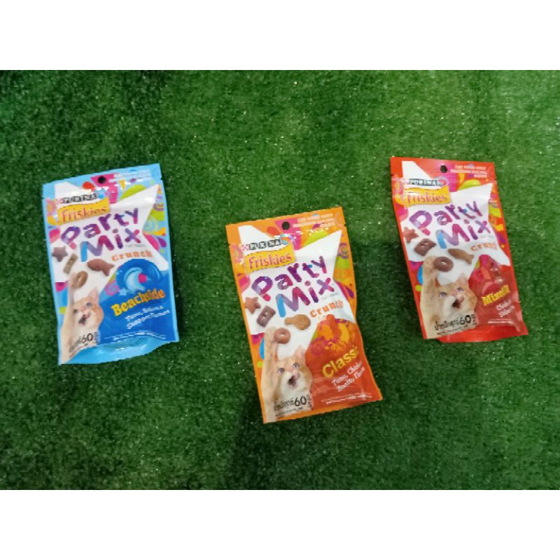 friskies party mix 60gr/camilan -snack-treat kucing