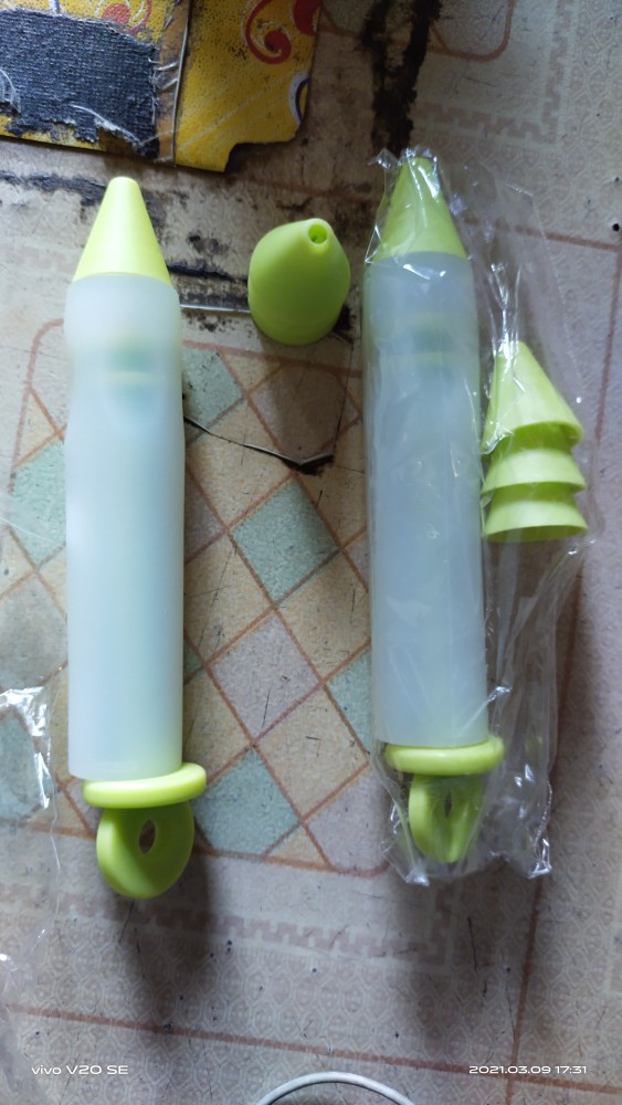 Pena Dekorasi Coklat Kue Bahan Silikon 4 Spuit Chocolate Deco Pen