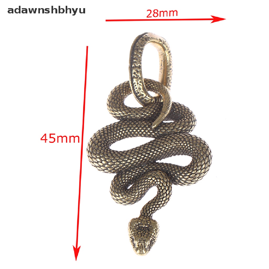 Adawnshbhyu 1pc Kuningan Snake Key Ring Gantungan Kunci Boa Aksesoris Kecil Luar Ruangan Mobil Gantung