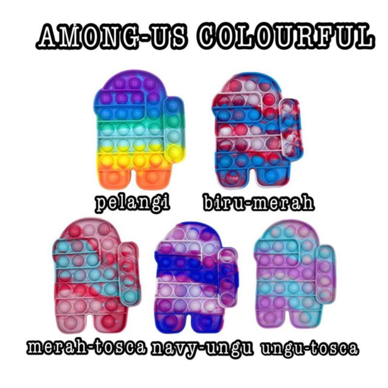 Pop It Fidget Toys Mainan Gelembung // Pop It Rainbow-1