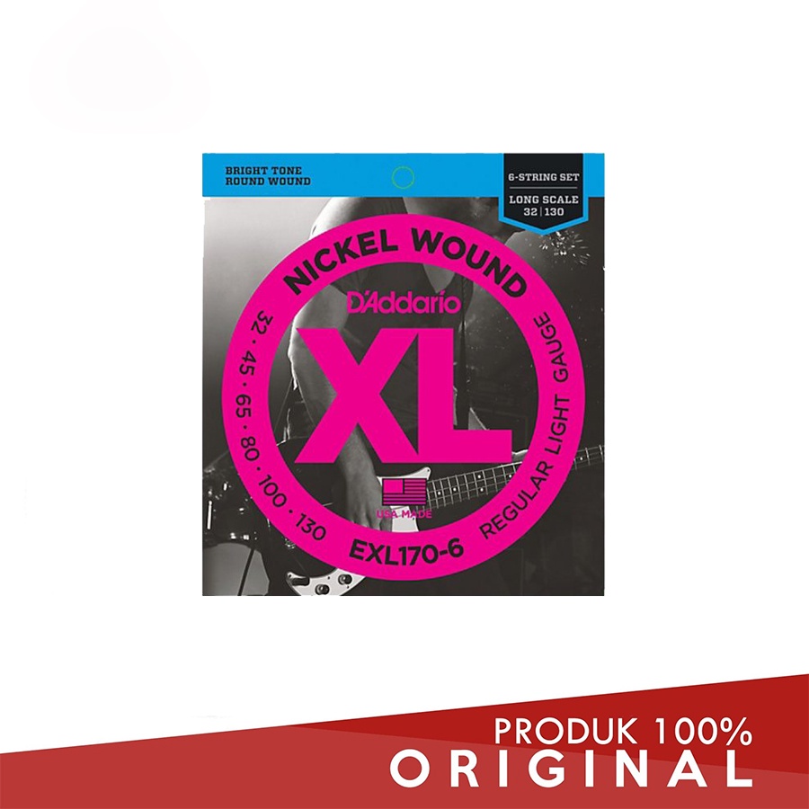 D'ADDARIO Bass Guitar String Long 6 String EXL-170-6