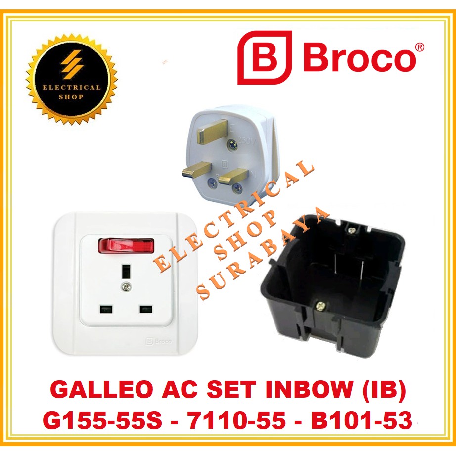 BROCO GALLEO AC SET KOMPLIT PUTIH IB (TERSEDIA HARGA GROSIR) INBOW TANAM