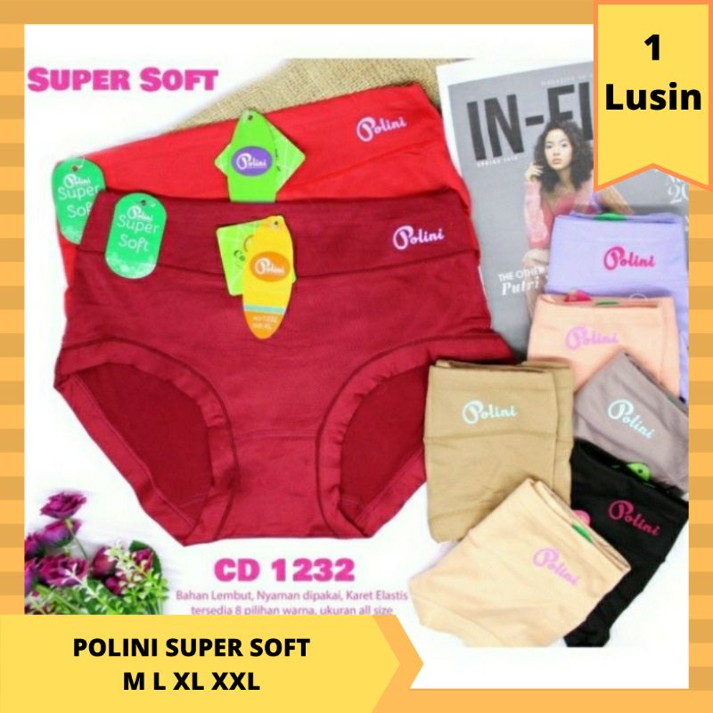 ( 1 lusin ) celana dalam wanita dewasa POLINI SUPER SOFT