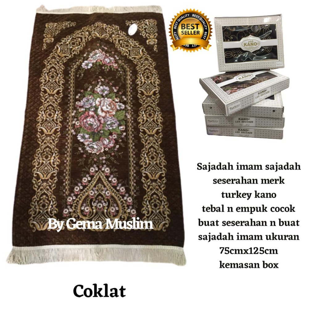 sajadah tebal imam sajadah seserahan plus box coklat