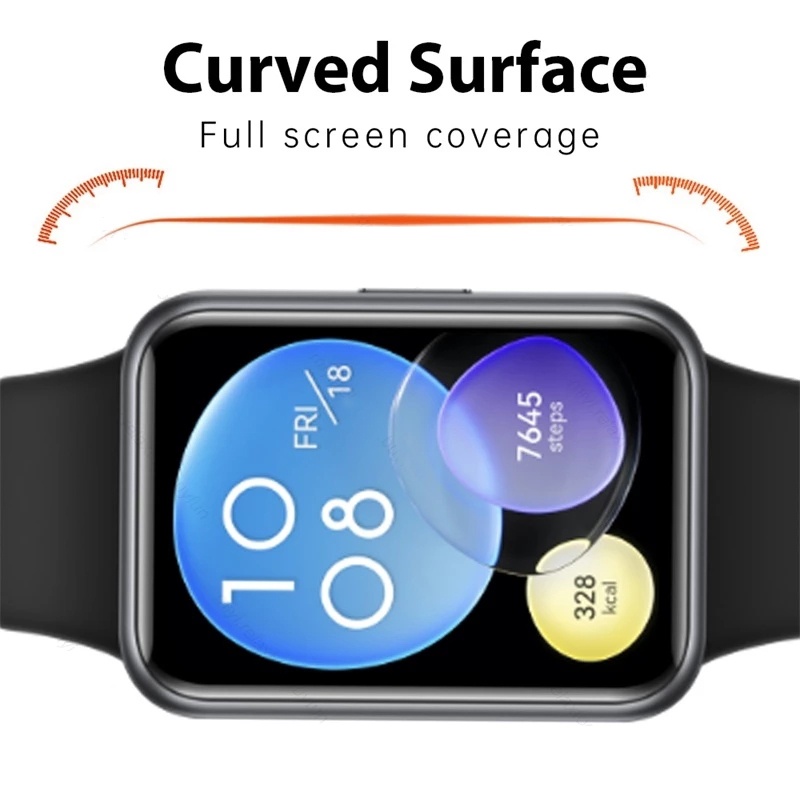 Pelindung Layar Tempered Glass HD Bening Anti Gores Untuk Huawei Watch Fit 2