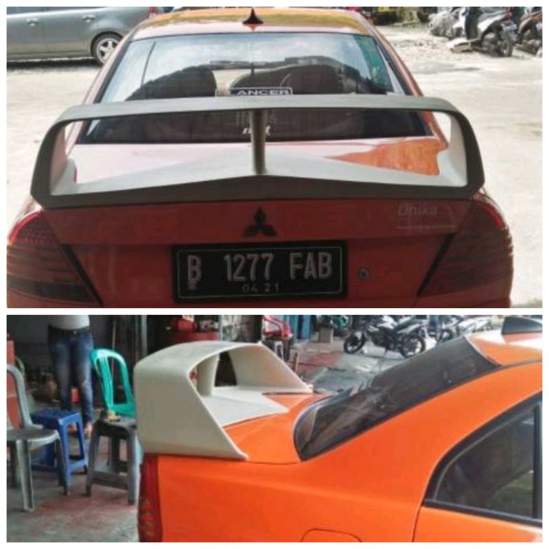 spoiler wing lancer Evo 4 CK4 GTR tanpa cat