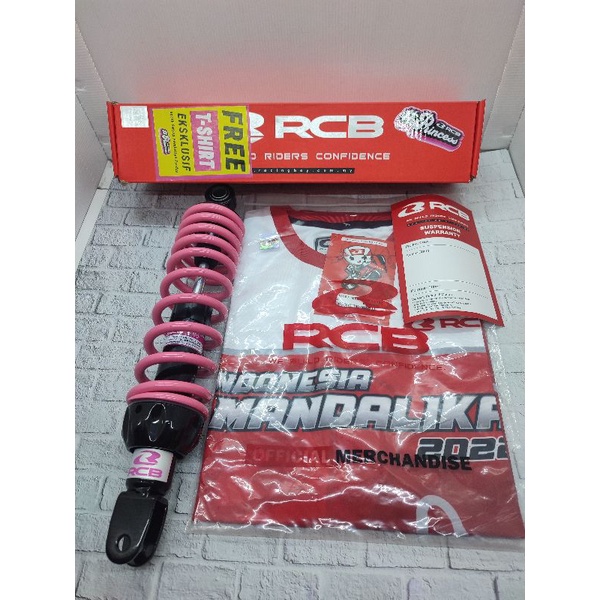 Shock RCB A2 Series Pink Spesial Edition Mio/ Beat / M3 / beat esp / vario 125/150/ lexi free T-shir