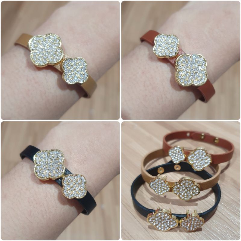 Gelang kulit branded band Premium Quality Anti karat Gelang tangan kulit import /gelang Tangan Wanita branded Band bahan kulit G45