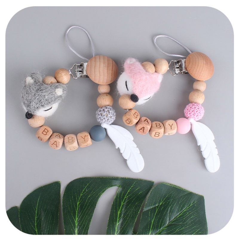 Mary Rantai Klip Penjepit Empeng / Dot Motif Kartun Hewan Bahan Silikon Untuk Bayi