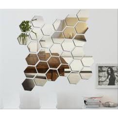 Sticker Cermin Mirror Kaca Wallpaper Dinding