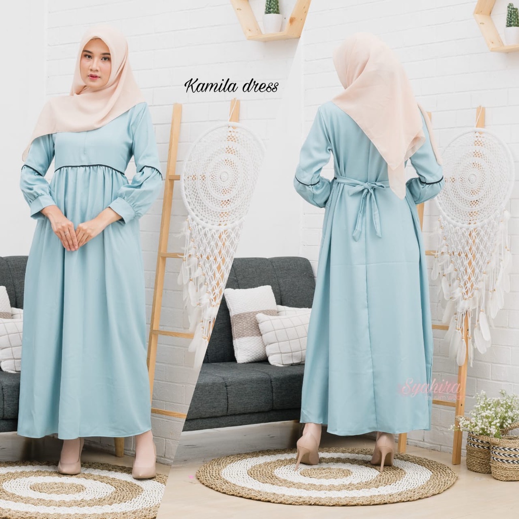 Gamis Jumbo TERBARU - GAMIS LEBARAN- GAMIS POLOS - GAMIS SYAR'I JUMBO Dress syar'i jumbo Gamis asdf BIG size dress Gamis super jumbo LD 140  Gamis Baju wanita muslim Kamila Dress L XL XXL 3XL 4XL LD 140