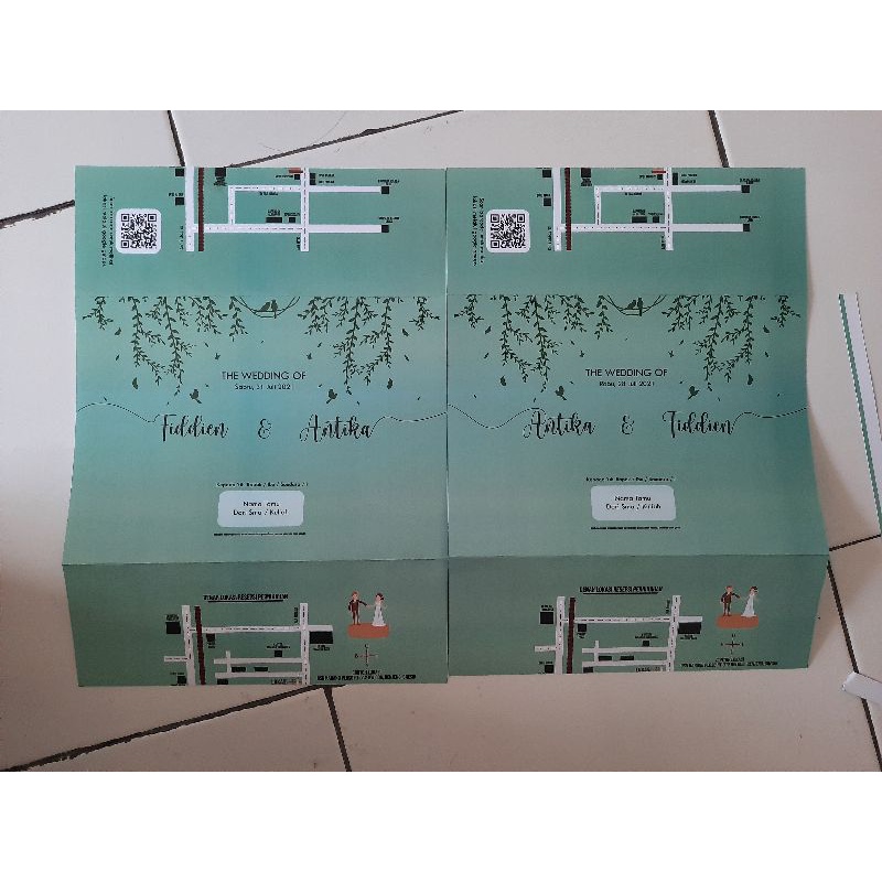 Undangan pernikahan desain custom