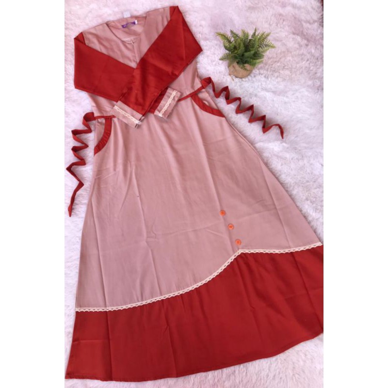 PAKAIAN MUSLIM ANAK PEREMPUAN TANGGUNG/FASHION ANAK MUSLIM TANGGUNG MURAH/GAMIS TOYOBO ANAK TANGGUNG