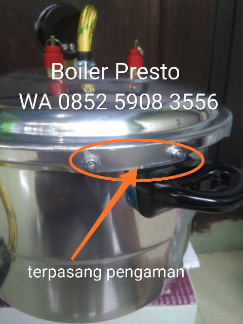 Setrika uap murah boiler presto gas untuk laundry