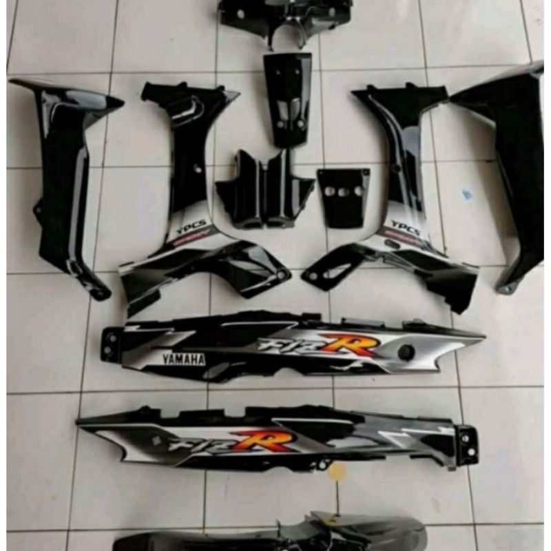 (COD) COVER BODY HALUS YAMAHA FIZ R HITAM FULL SET