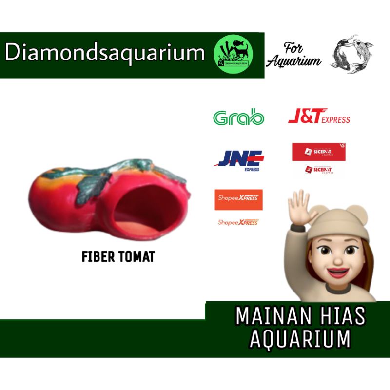 MAINAN HIAS AQUARIUM FIBER RUMAH TOMAT