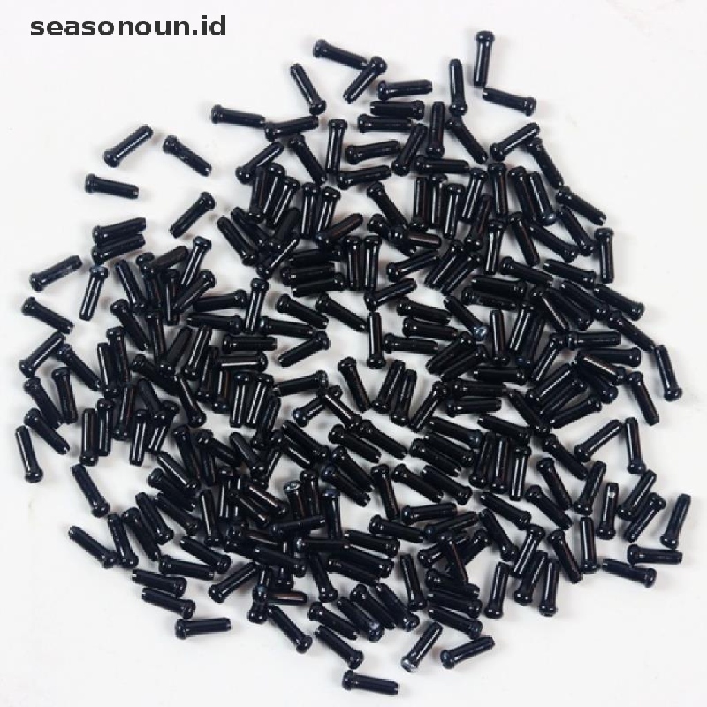 (seasonoun) 50pcs / Lot Tutup Ujung Kabel Rem Sepeda Bahan Aluminum Alloy